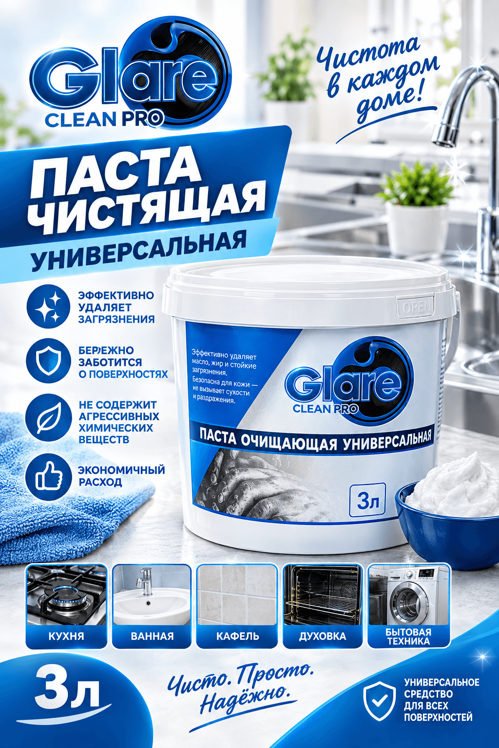 Паста для очистки рук 3 литра 1